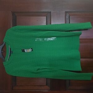 Tommy Hilfiger Vibrant Green Cable Knit Sweater